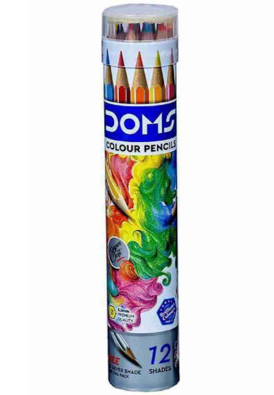 DOMS ROUND TIN 12 COLORS(Long)