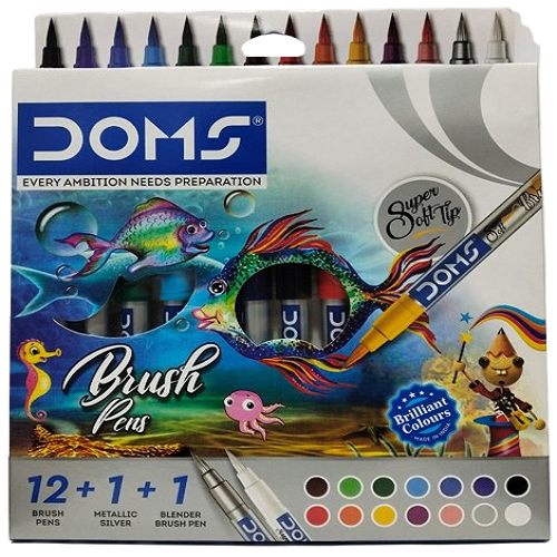DOMS Brush Sign-pen 12 Colors